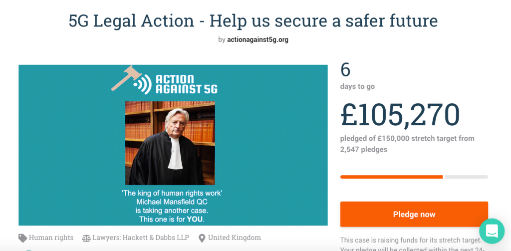 Action Against 5G has been crowdfunding to raise money (Action Against 5G)